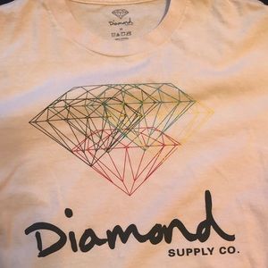 Multicolored Diamond supply co rainbow medium tee